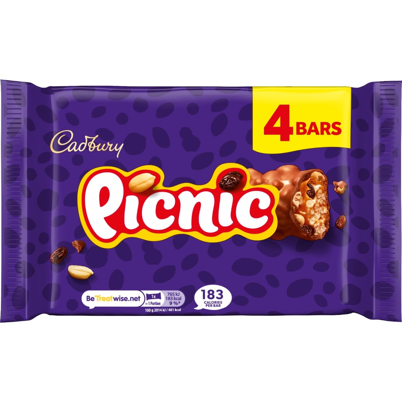Cadbury Picnic Chocolate Bar 4 x 38 g (£1.27 S&S)