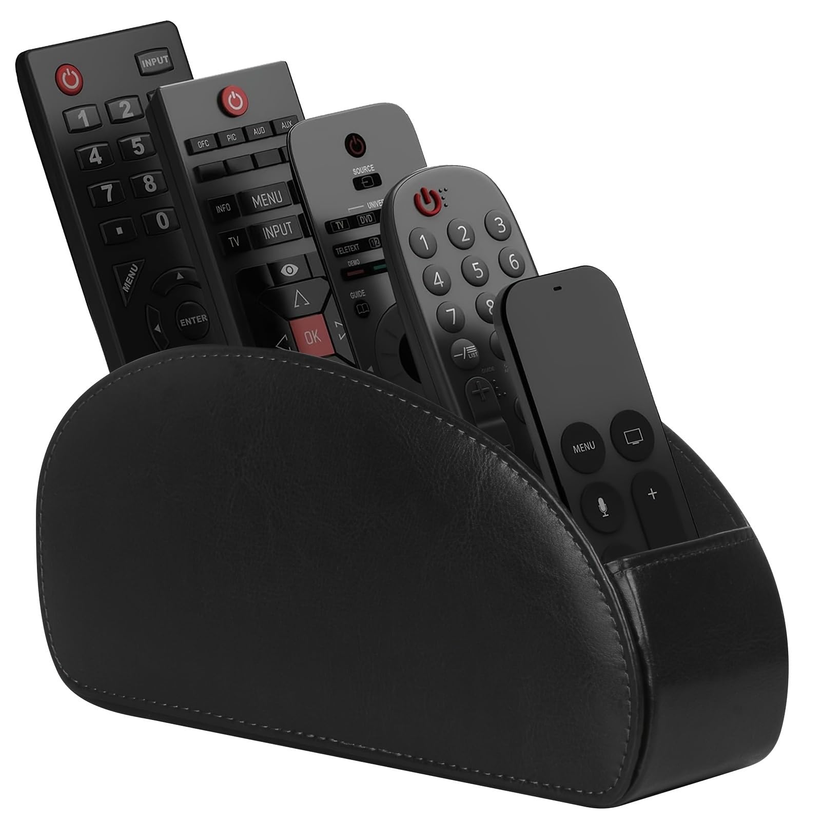 Remote Control Holder, 5 Compartment Synthetic Leather - ship & sold by Haul Global