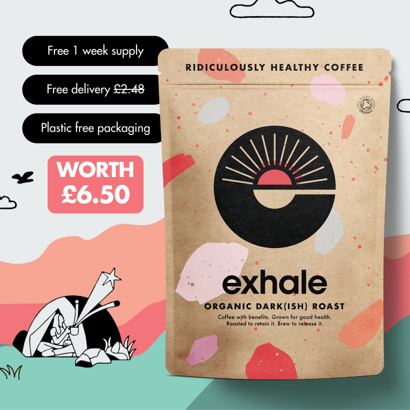 Free Trial of Exhale Healthy Coffee (Ground or Whole beans, Caffeinated or decaffeinated) {cancel anytime}