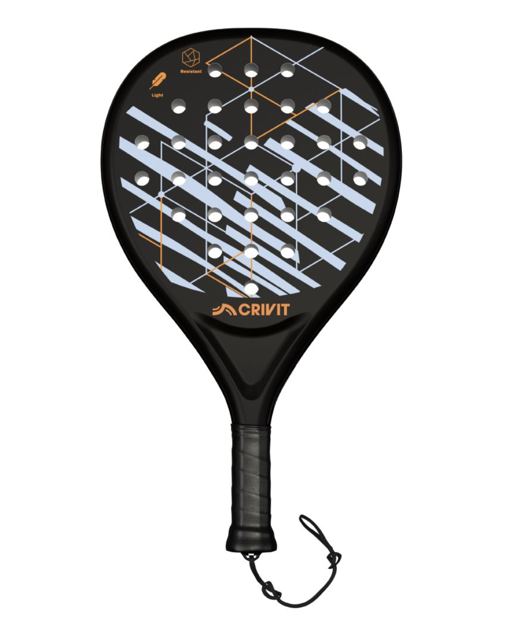 Crivit Padel Racket with Blue & Orange Pattern