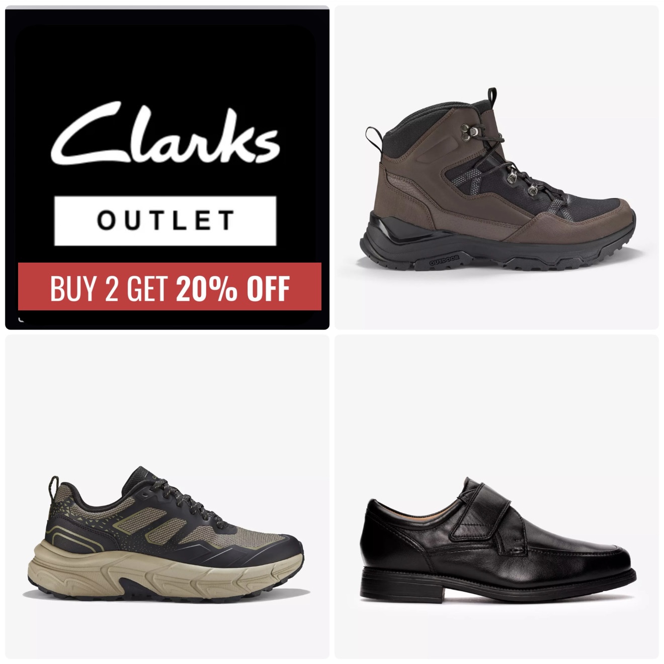 Outlet Sale + Extra 20% Off When Buying Any 2 Pairs - Brockwood Trainers from £22.40 / Hail Leather Shoes from £22.40 & More