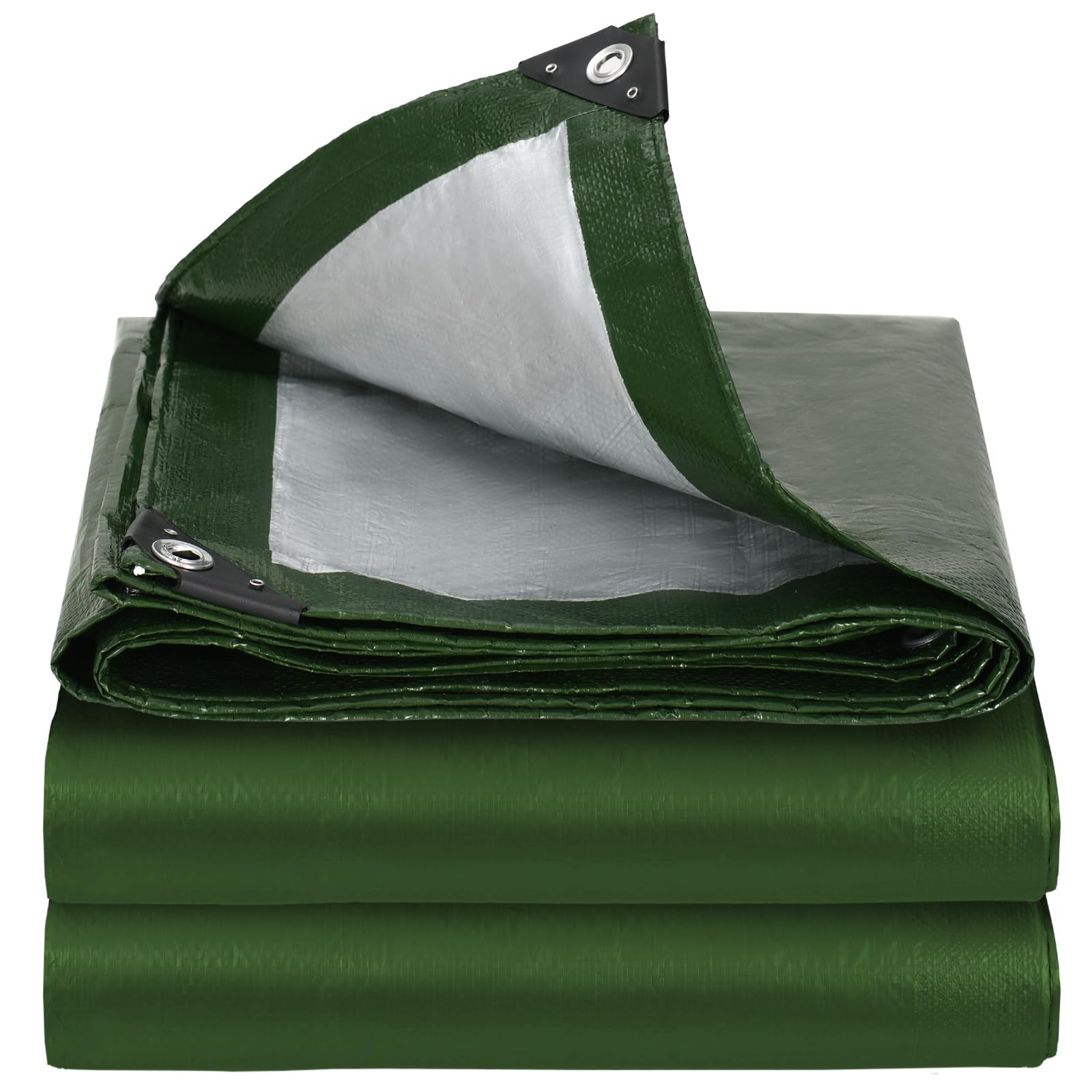 Velway 3m x 4m 250gsm Tarp Cover Heavy Duty Waterproof Tarpaulin Green