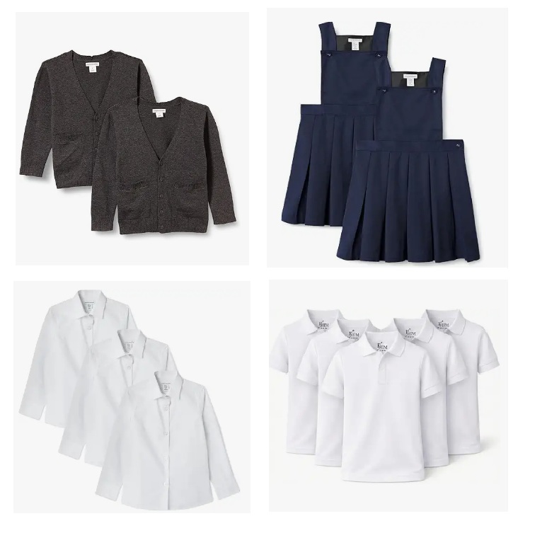 Amazon Essentials Schools Uniforms, Shirts, Skirts, Trousers Shorts Etc