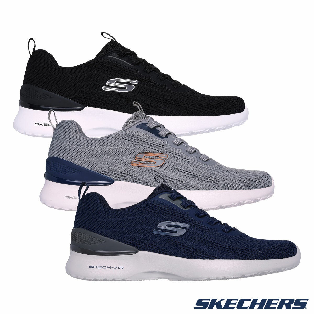 Skechers Men's Dynamite Trainer, 3 Colours sizes 7-12