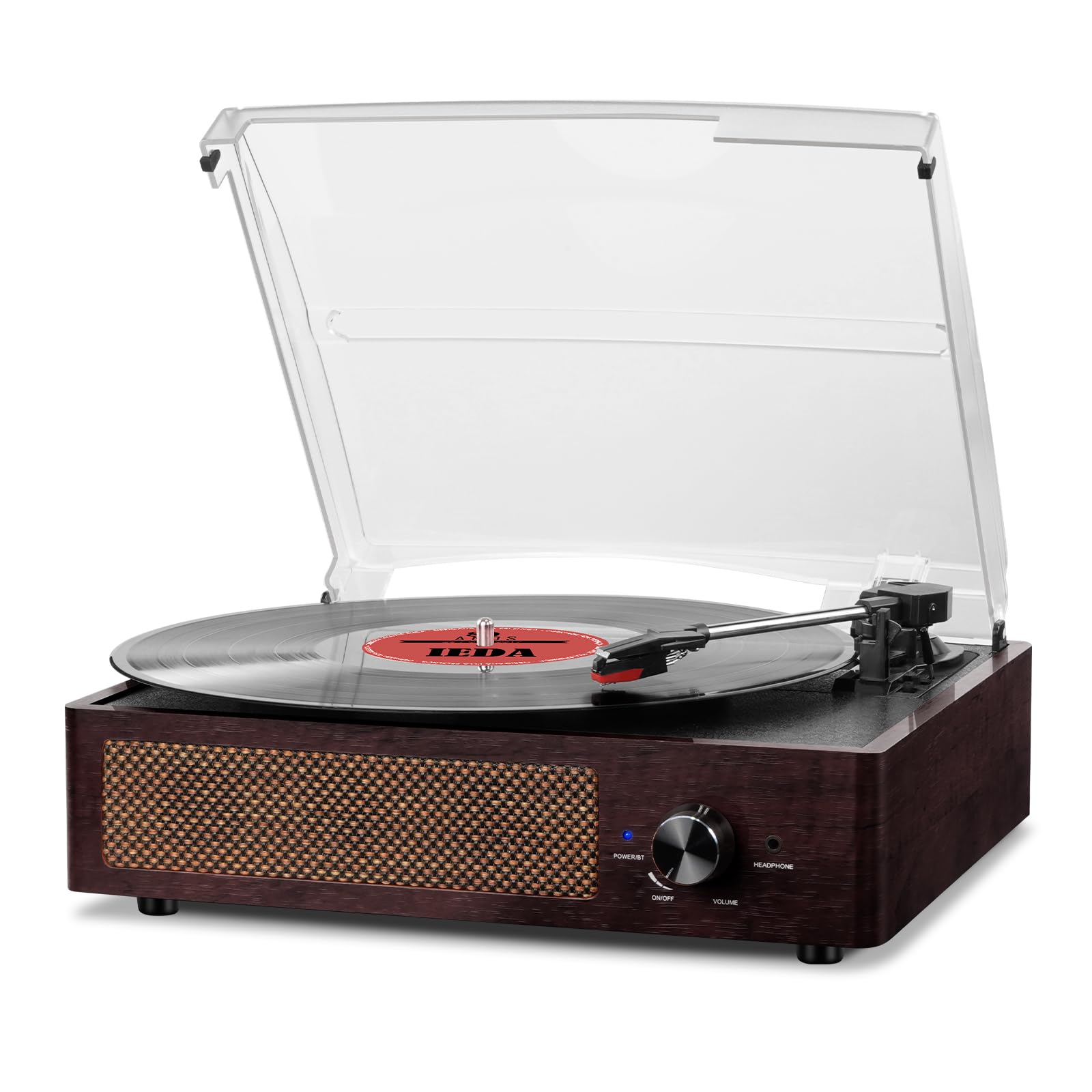 Vinyl Record Player Turntable with Built-in Bluetooth Receiver & 2 Stereo Speakers, 3 Speed 3 Size Sold by Go Fun Club / FBA