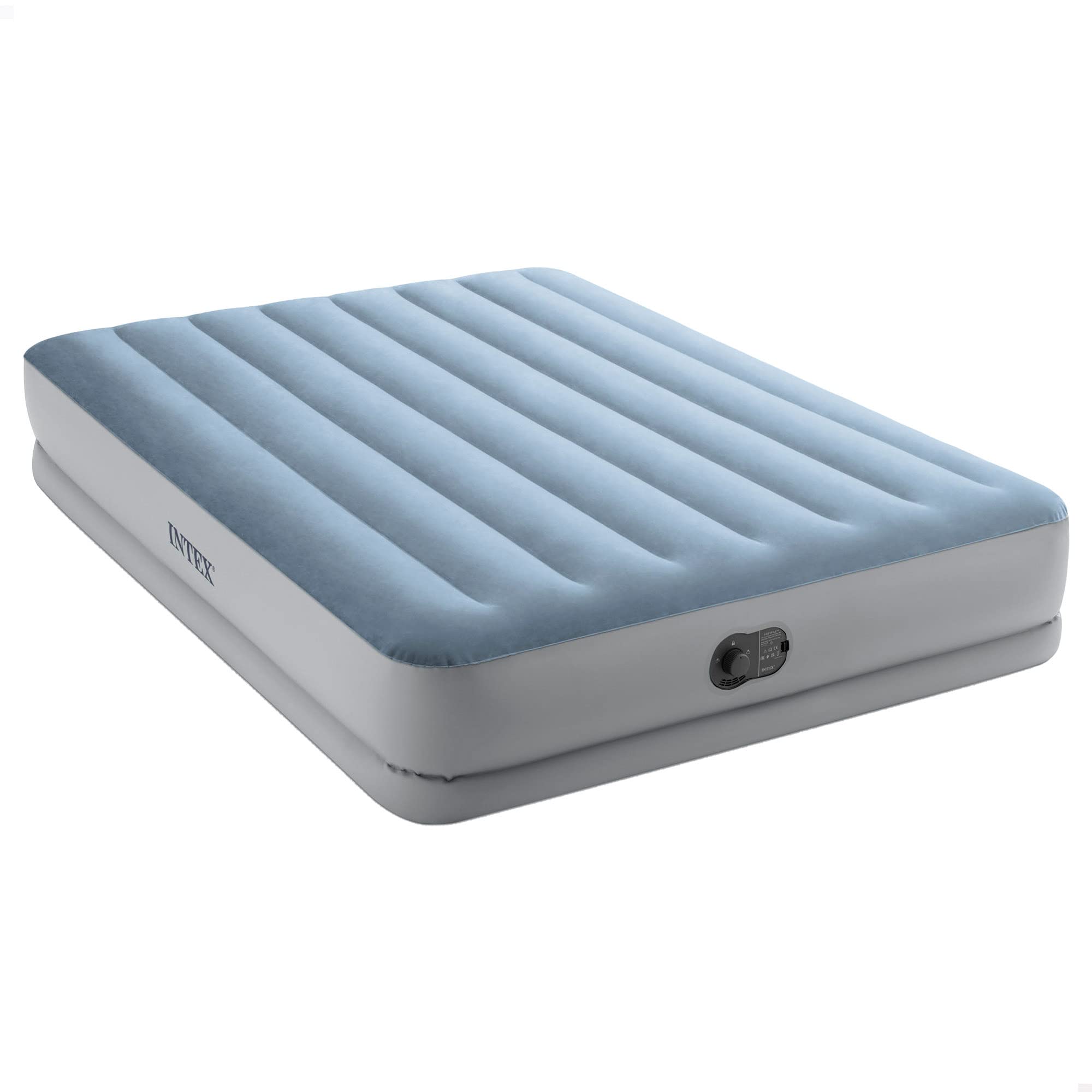 Intex Queen Dura-Beam Comfort Air Bed with Fastfill USB Pump, Inflated Size: 152 x 203 x 36 cm (64159), Black/Grey, Black/Grey