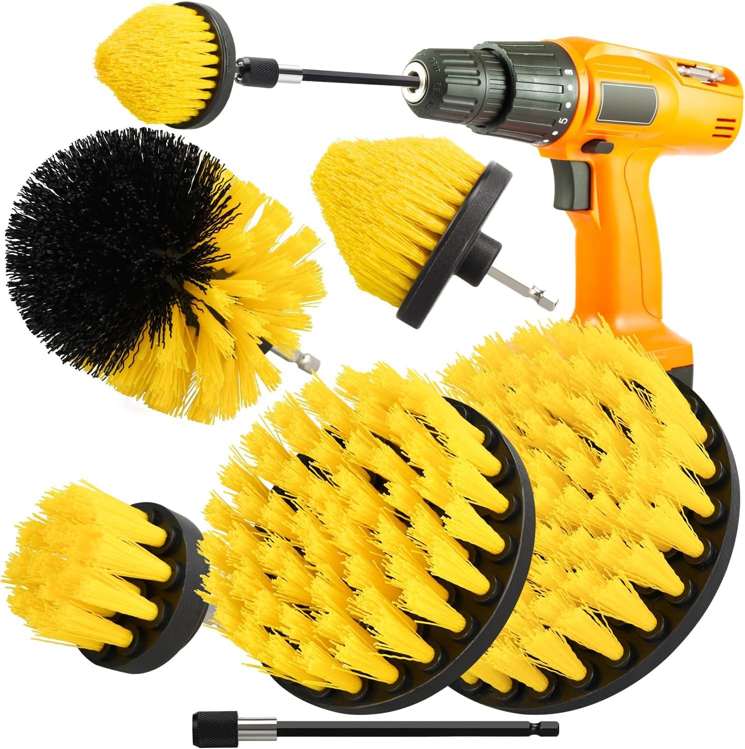 6pcs Drill Brush Attachment Set Sold by Lovefish Store / FBA