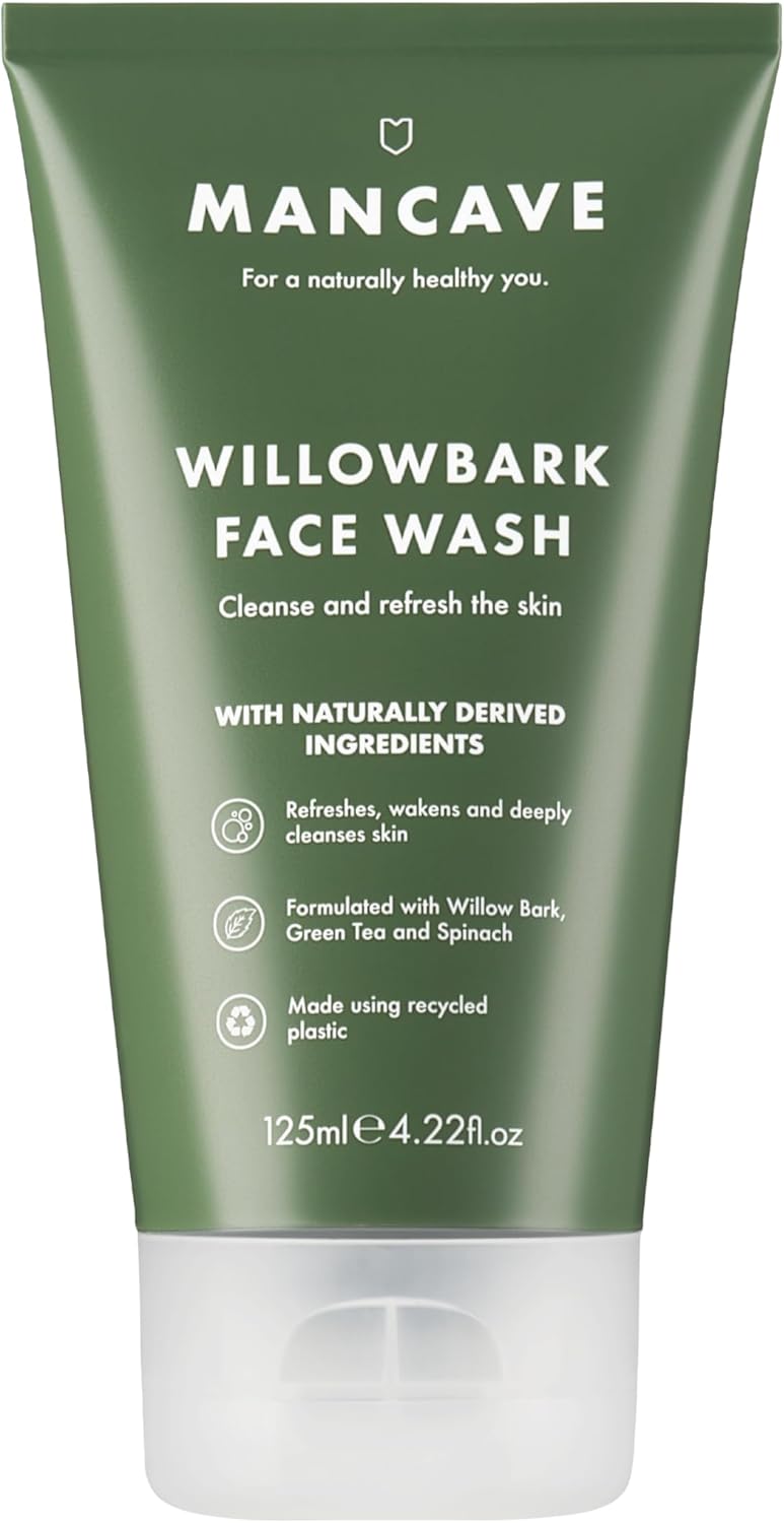 ManCave Willowbark Face Wash 125ml for Men, Detox Face Wash (£1.70 - £1.90 with S&S)