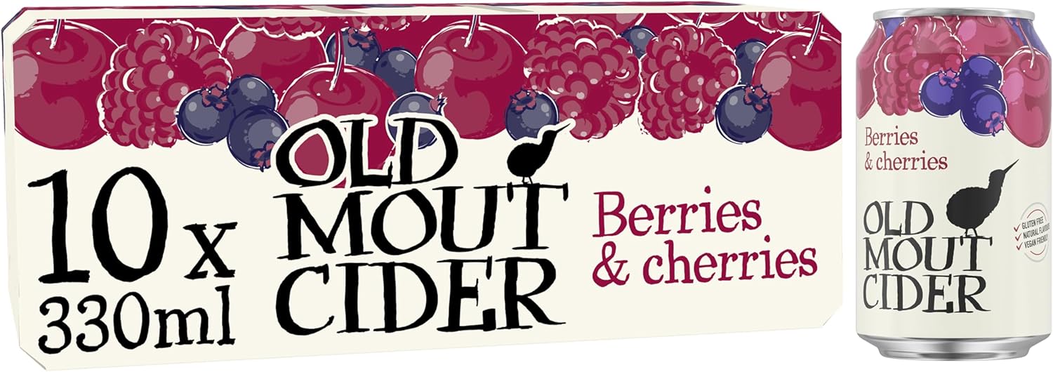 Old Mout Berries & Cherries Cider 10 x 330ml Cans (Clubcard Price)