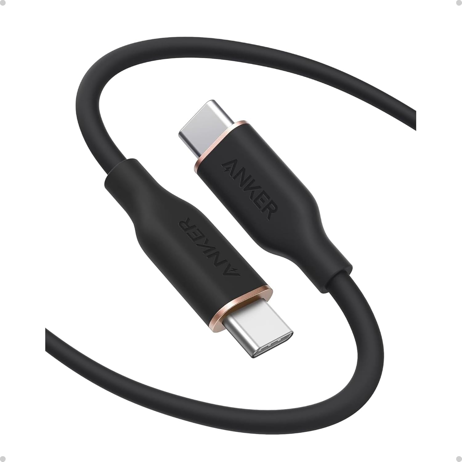 Anker USB C Cable, 240W Type C Fast Charging Flow Cord (1Pack, Black, 1.8m) Sold by AnkerDirect UK / FBA