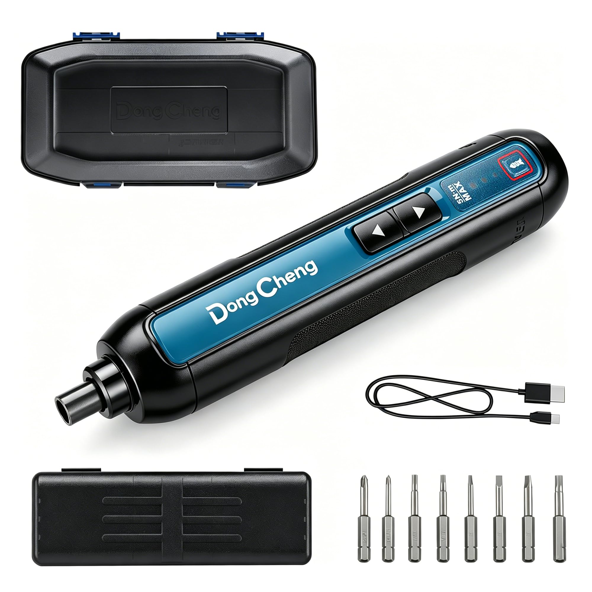 DongCheng 4V 5N.m Cordless Electric Screwdriver, 2000mAh Battery. Rechargeable Screwdriver with 3 Torque Up to 5N.m (44.25 in-lbs), 300RPM