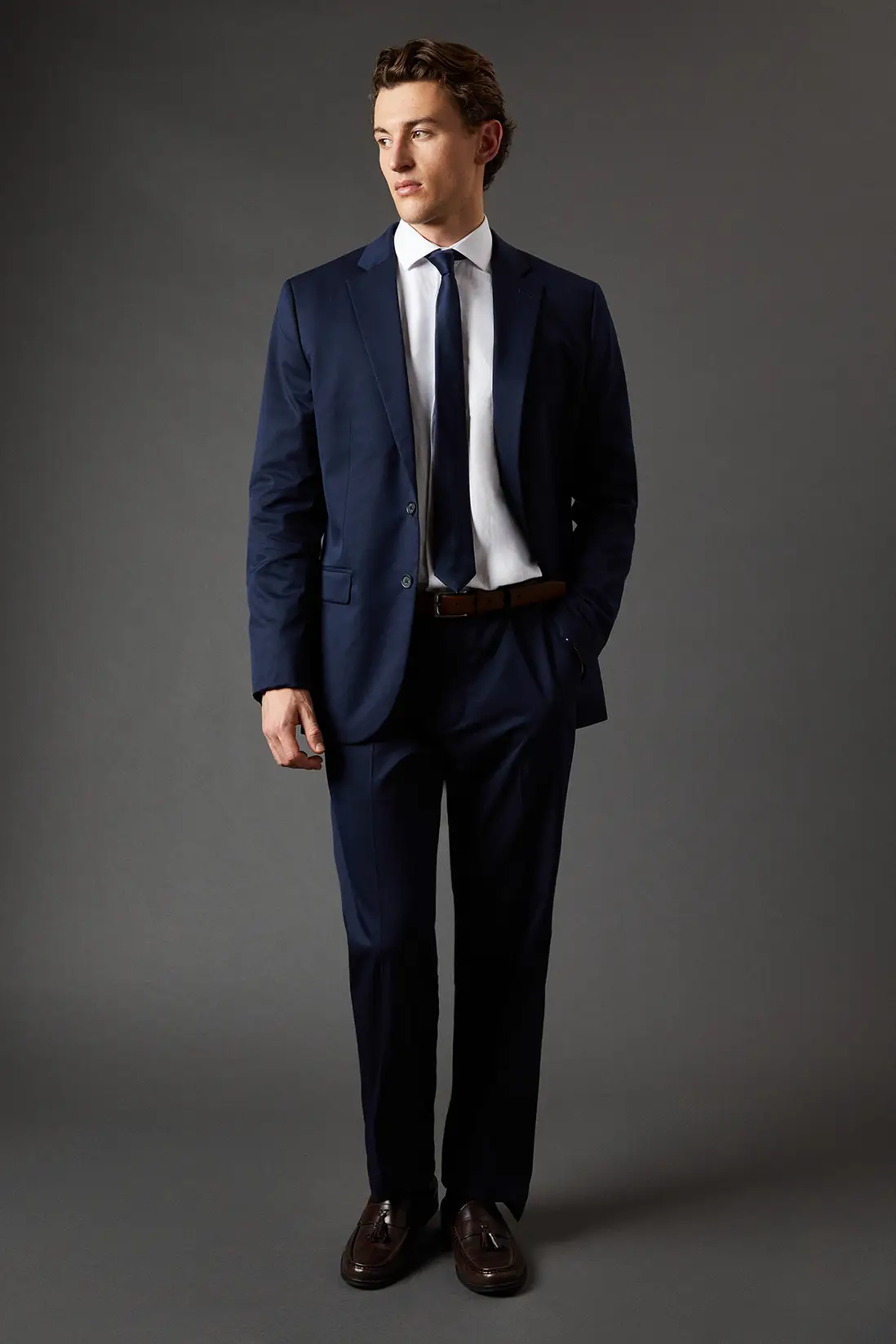 Burton Navy Regular Fit 2-Piece Suit (Jacket £35 + Trousers £20)