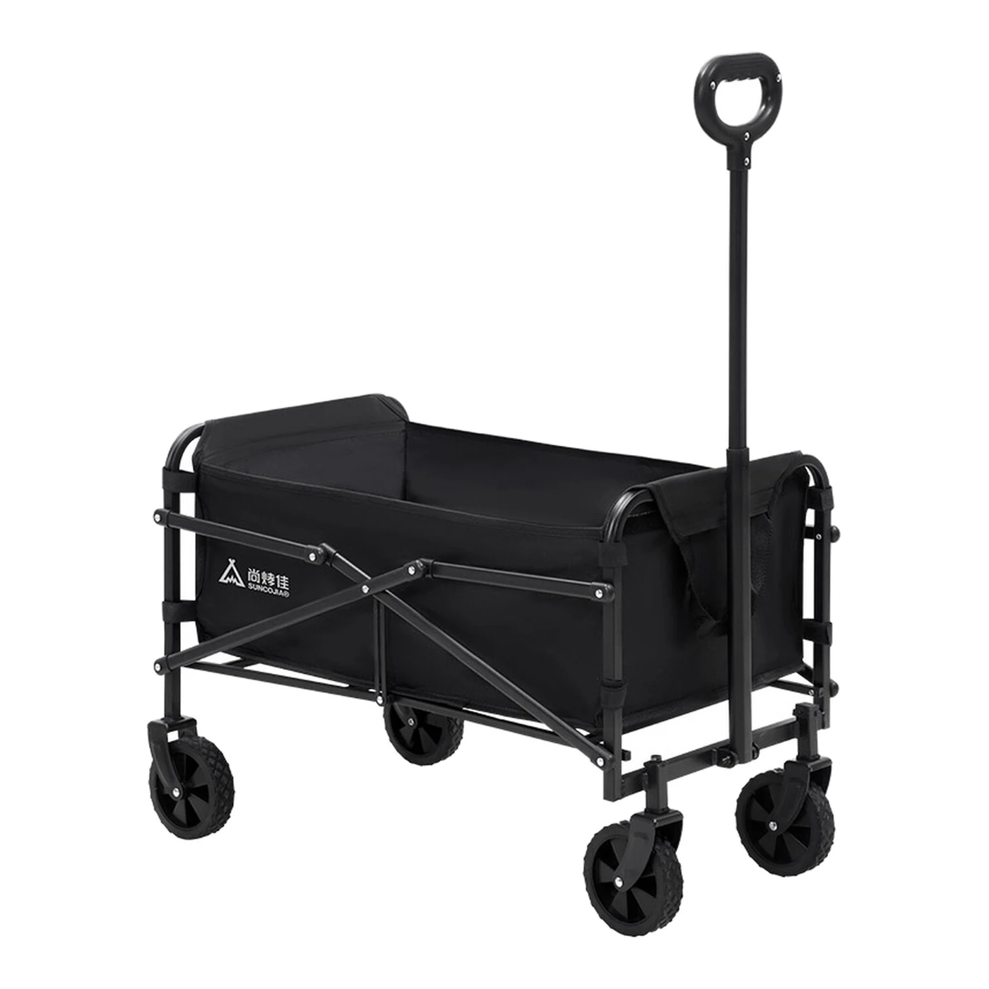 SUNCOJIA Foldable Cart with Wheels for Beach, Camping, Sports, Lightweight and Portable, Black, 10.6lbs (approx. 4.8kg)