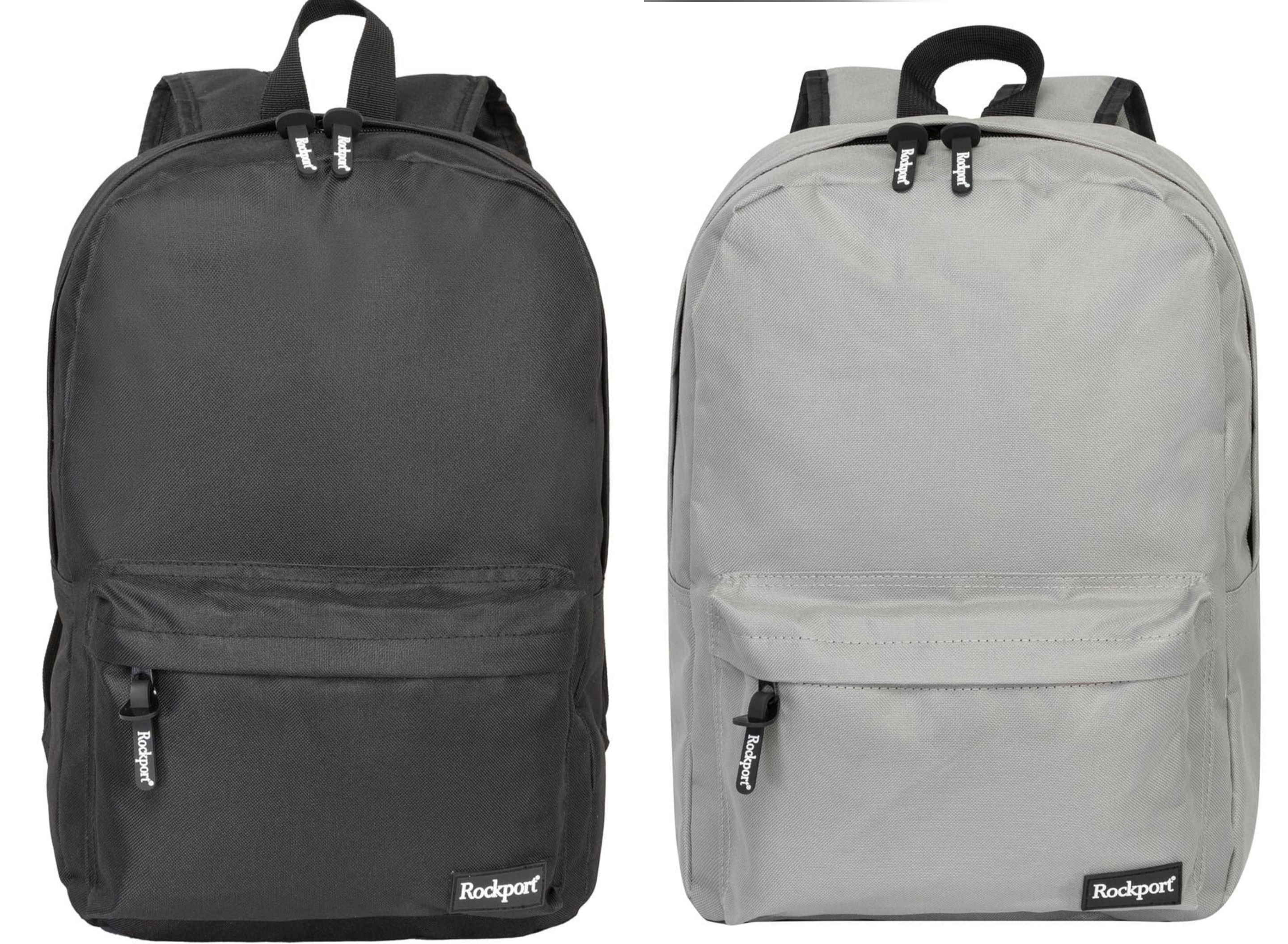 Rockport Solid Patterned Med Backpack with Logo + 10% student discount