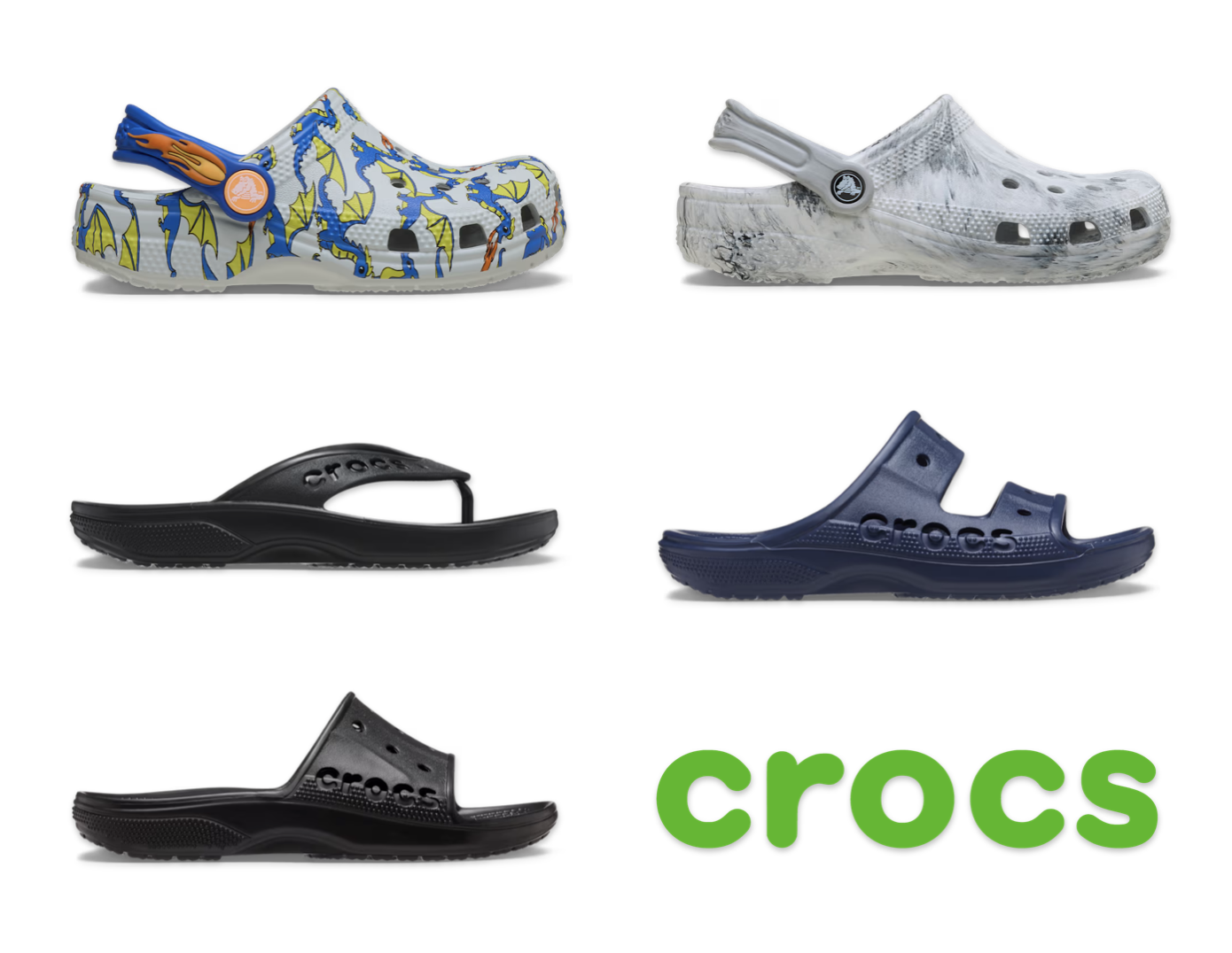 Crocs Triple Code Stack - Baya II Slide | Sandal £13.38 / Flip £13.76 / Clog £21 w/DFC + Extra 15% Off Newsletter + 10% Studentbeans