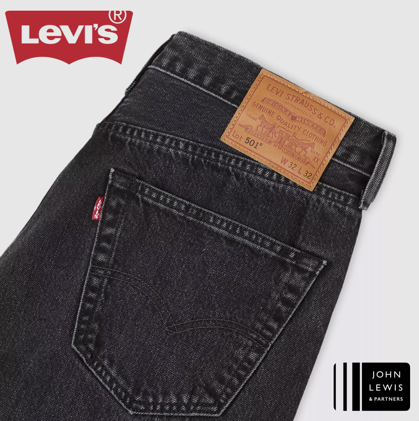 Levi's Jeans Reduced to Clear - Up to 60% Off - e.g Men's Levi 501 Original Straight Cotton Denim Jeans