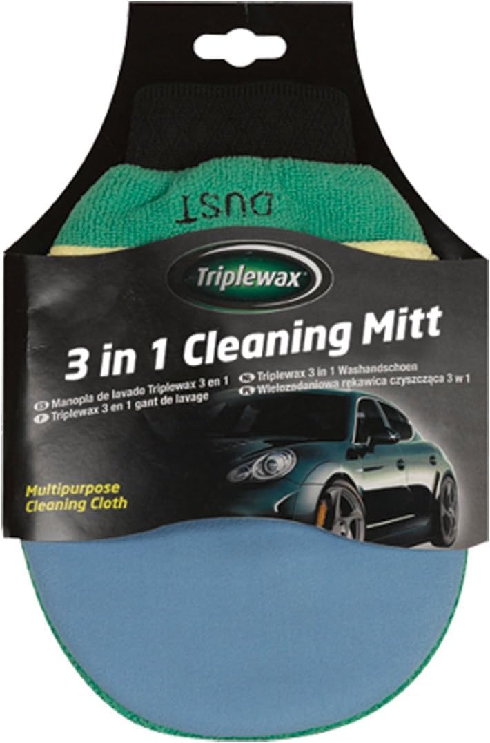 Triplewax 3-in-1 Cleaning Mitt For Car Valeting Cleaning Polishing Detailing