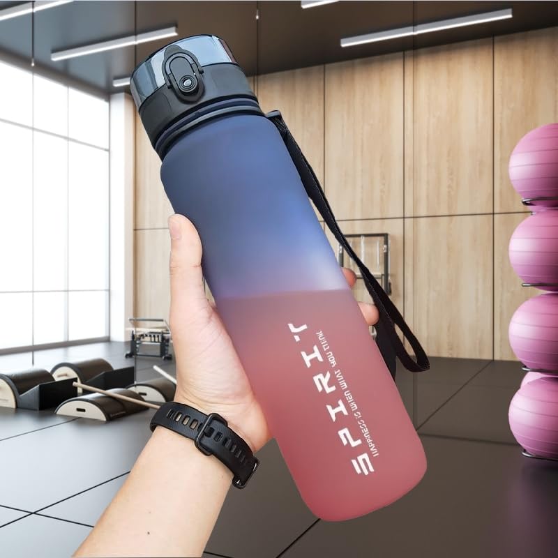 32oz Motivational Water Bottle with Time Marker, Straw & Carry Strap (Leakproof, BPA Free) - Sold & dispatched by Haul Global