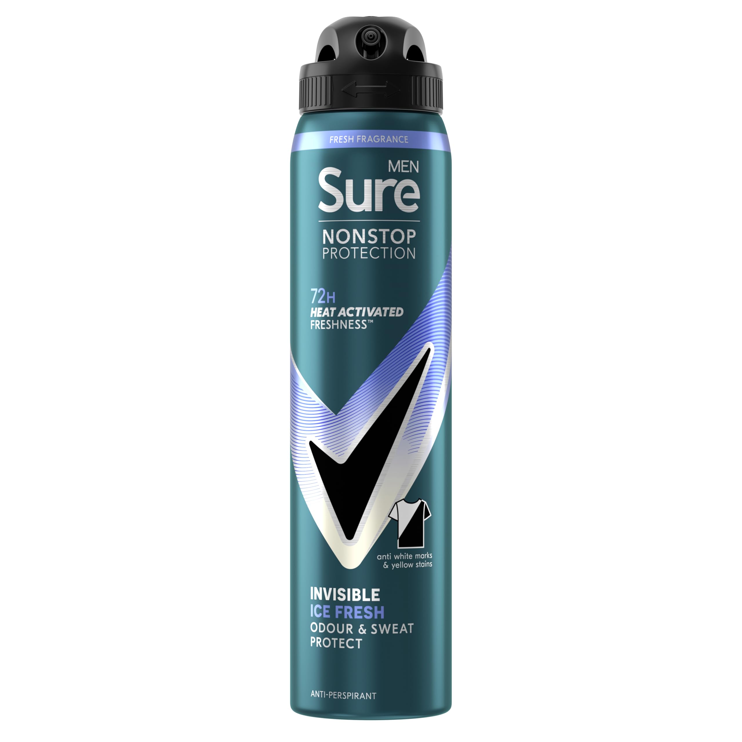 Sure Men Nonstop Protection Invisible Ice Fresh Deodorant 250ml (S&S £1.53)