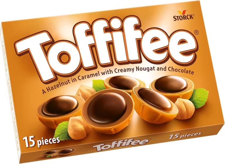 Toffifee Chewy Nougat Caramel Cups With Hazelnut & Smooth Chocolate Treat, 15 Pieces - £1.19 / £1.06 S&S
