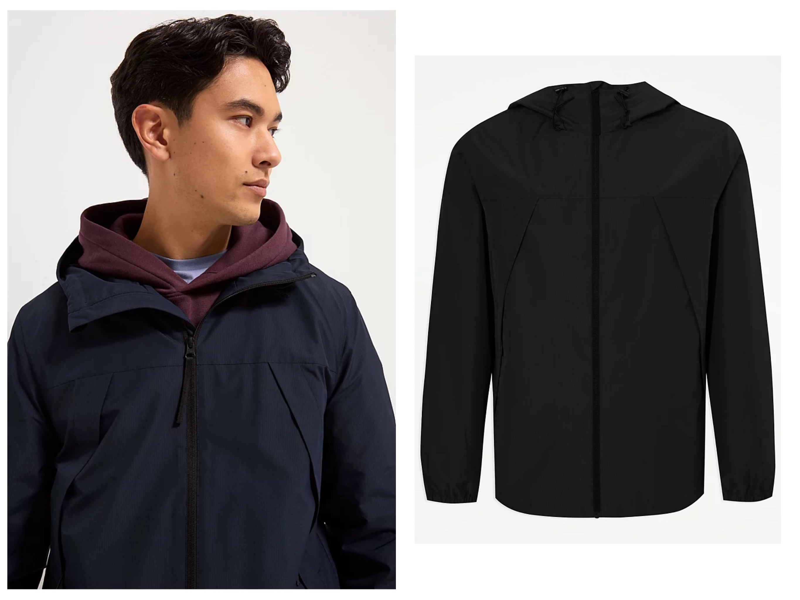 Mens Black / Navy Lightweight Zip Through Jacket Sizes XS -5XL, 10% off George Rewards + Free C&C
