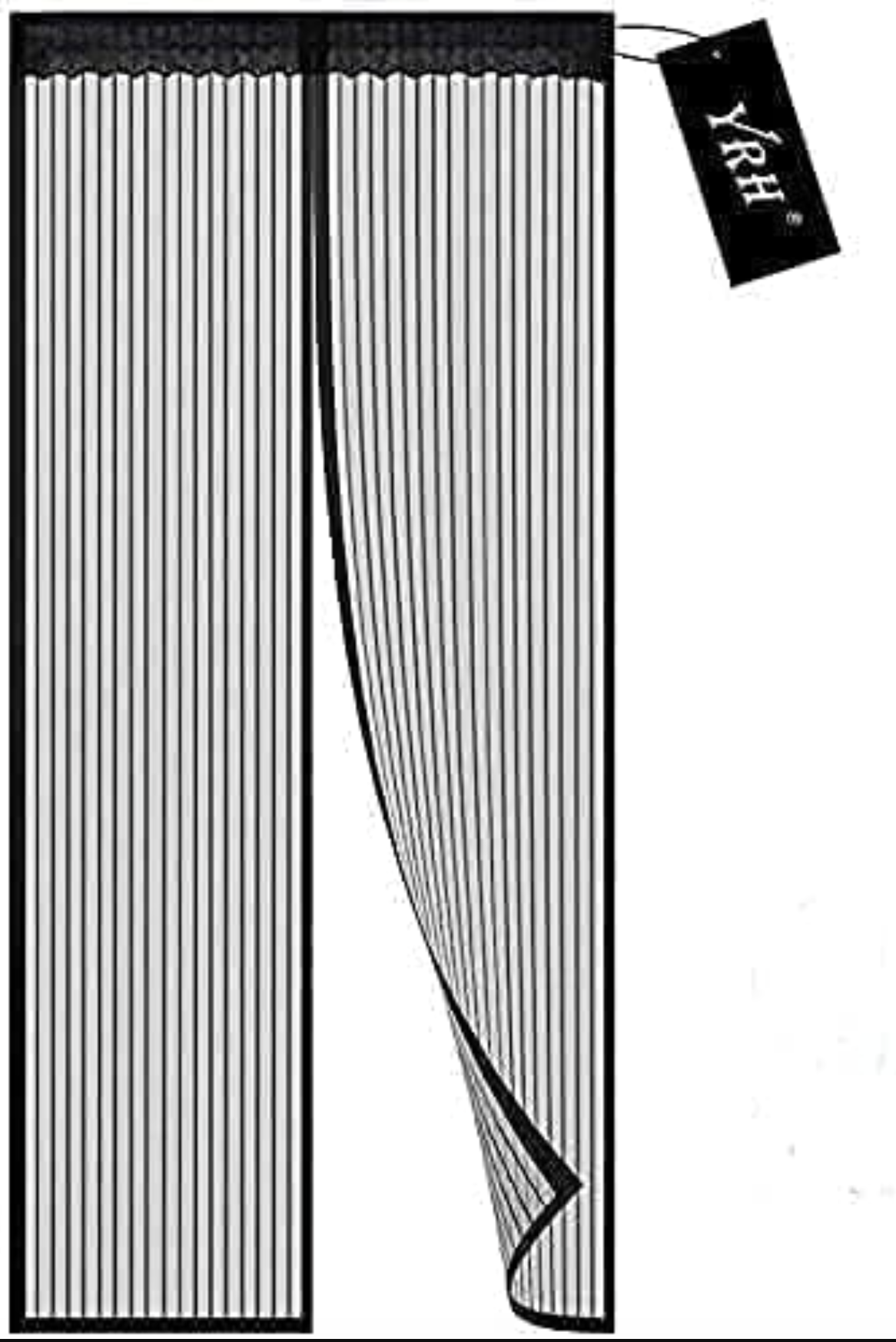 YRH Magnetic Fly Screen Door (120x220cm, Black) @ YRH Door Curtain / FBA