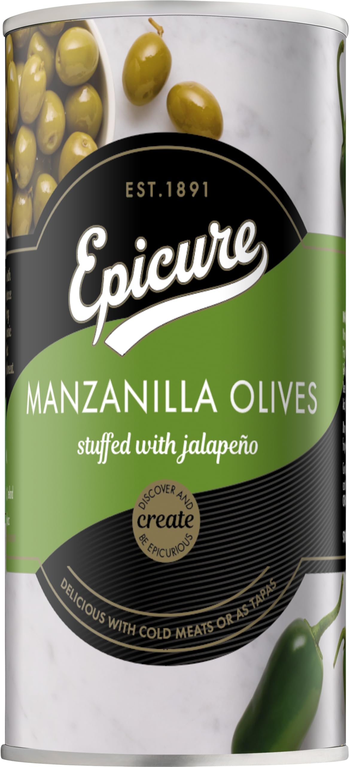 Epicure Manzanilla Olives Stuffed with Jalapeno, 350g - £1.42 S&S