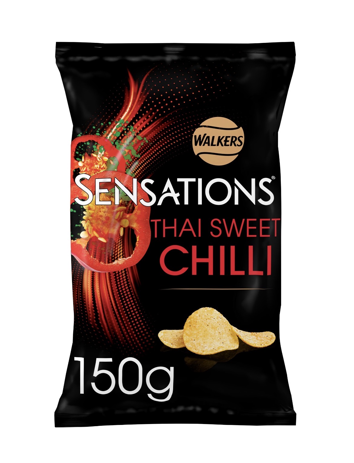 Walkers Sensations Crisps 150g - Thai Sweet Chilli, Chicken & Thyme, Vinegar & Caramelised Onion (Clubcard Price - Instore Only)