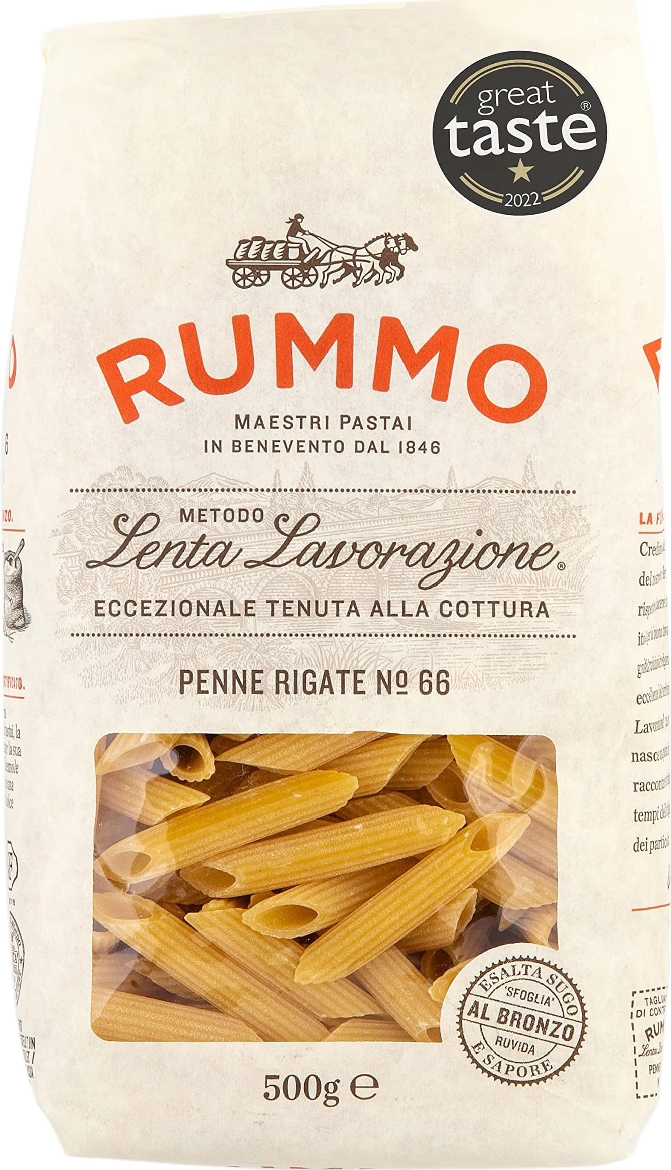 Rummo Ridged Penne Rigate No.66 Italian Pasta 500g - £1.11 / 99p S&S
