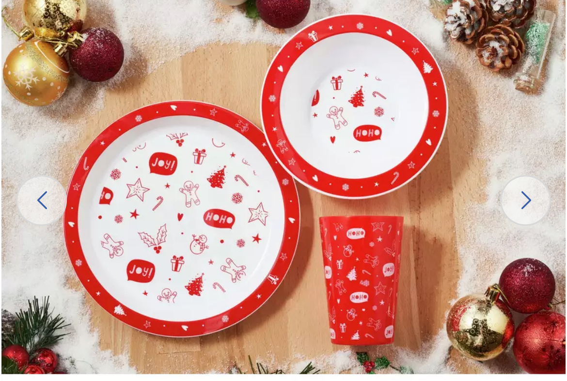 Tots to Tweens Christmas 3 Pieces Dinnerware Set - Free C&C