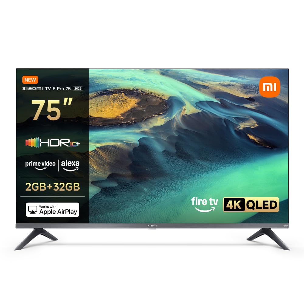 XIAOMI TV F Pro 75, 75 Inch 4K QLED Smart TV, Fire TV, HDR10+
