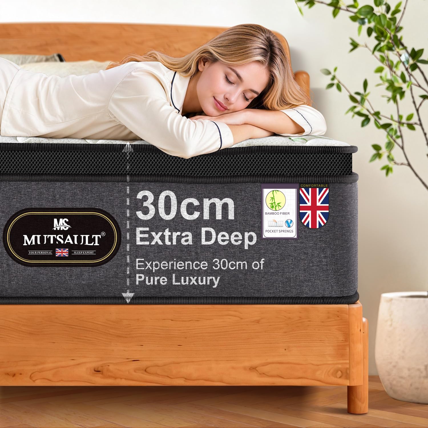 Orthopaedic King Size Mattress 5FT for Back Pain Relief - w/voucher - Sold by Queendom-Sleep FBA