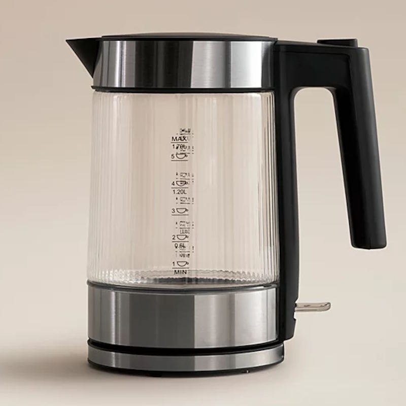 Ribbed Glass 3000W Fast Boil 1.7L Kettle + 2 Year Warranty - Free C&C