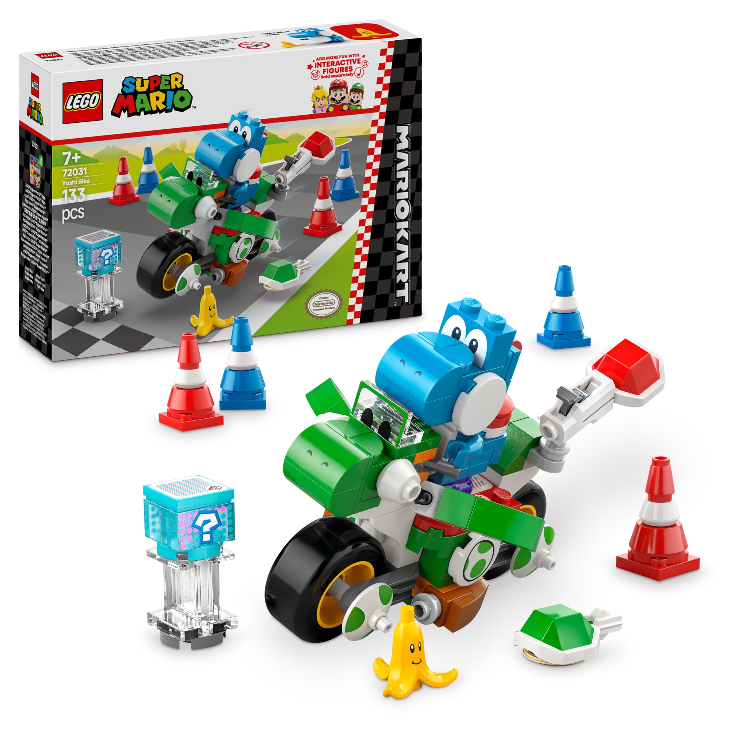 LEGO Super Mario: Mario Kart – Yoshi Bike Set, Building Toy for 7 Plus Year Old 72031