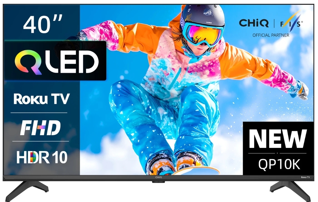 CHiQ 40QP10K HD Smart QLED Freely Roku TV HDR10 - 2 Year Warranty - With Coupon