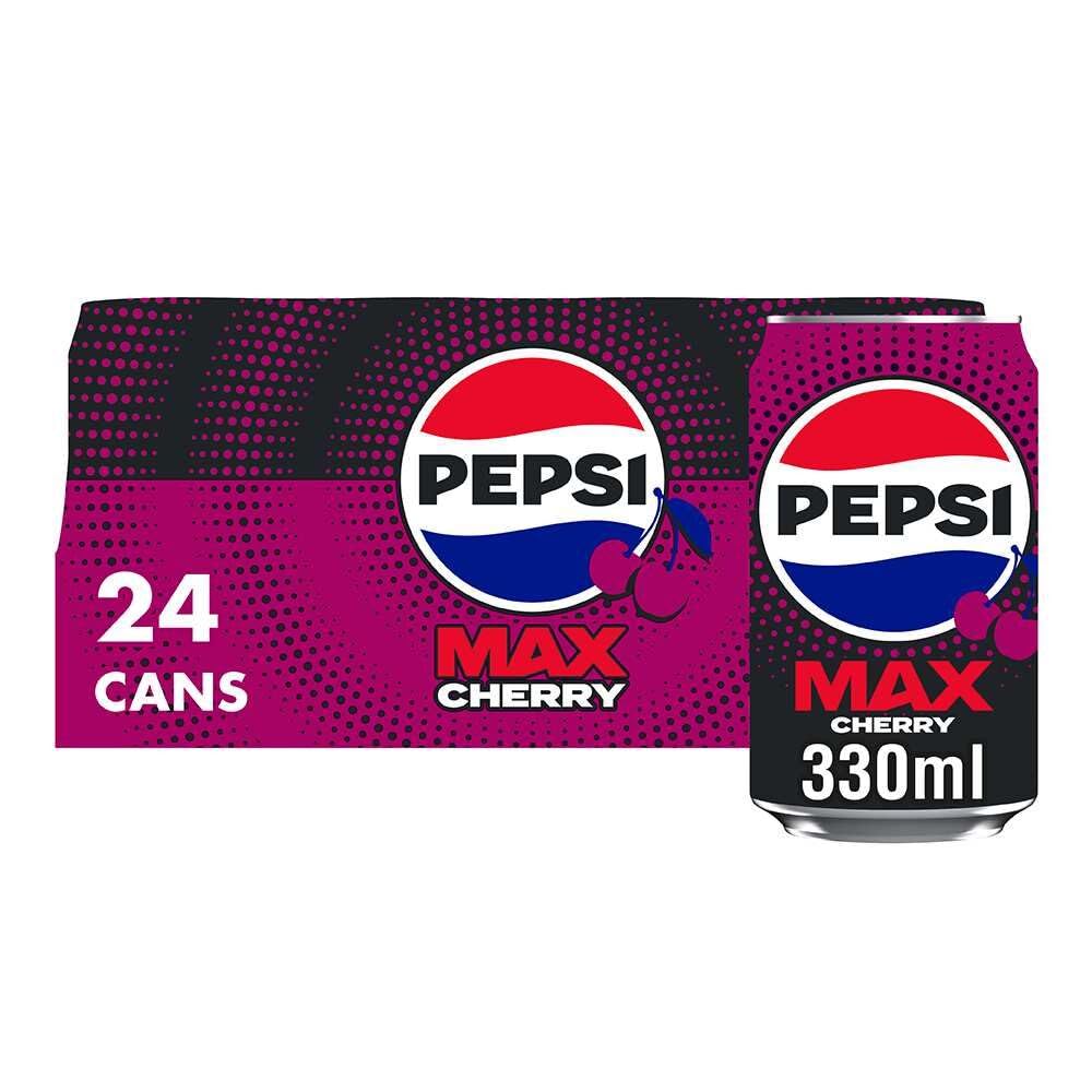 Pepsi Max Cherry Cola | 330ml Can | 24 Pack £7.50 s&s