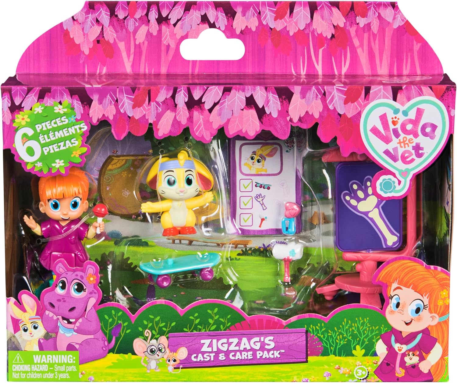 Vida the Vet, Zig Zag’s Cast & Care Pack with Vida & Zig Zag Action Figures & Doctor Kit Accessories