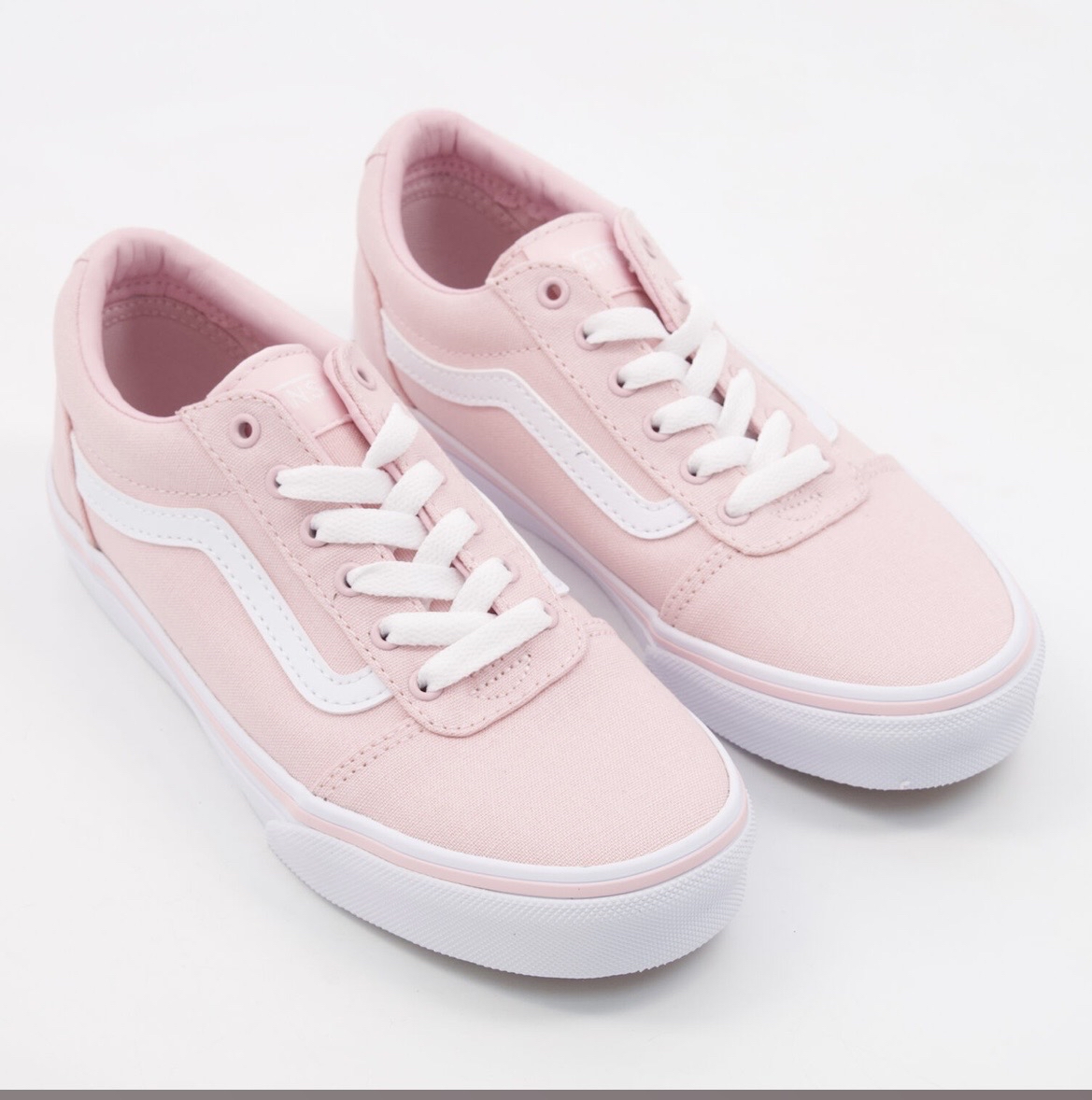 Vans Girls’ Chalk Pink Ward Canvas Trainers - limited sizes
