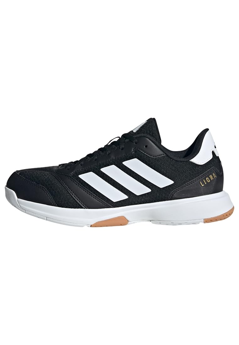 Size 9 Adidas black indoor court mens shoe