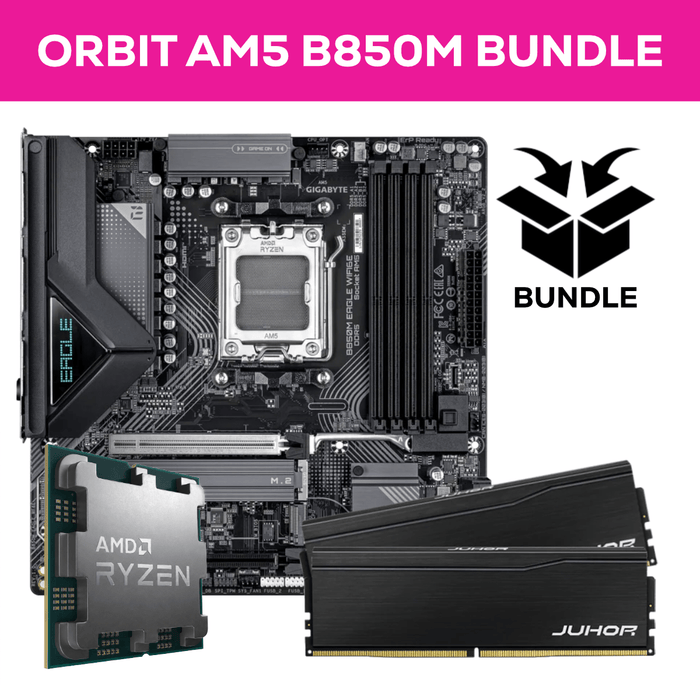 Orbit Ryzen AM5 Bundle ( AMD Ryzen 5 7500F / 32GB 6000MHZ DDR5 / Gigabyte B850M EAGLE WIFI6E ) + 7800X3D £739