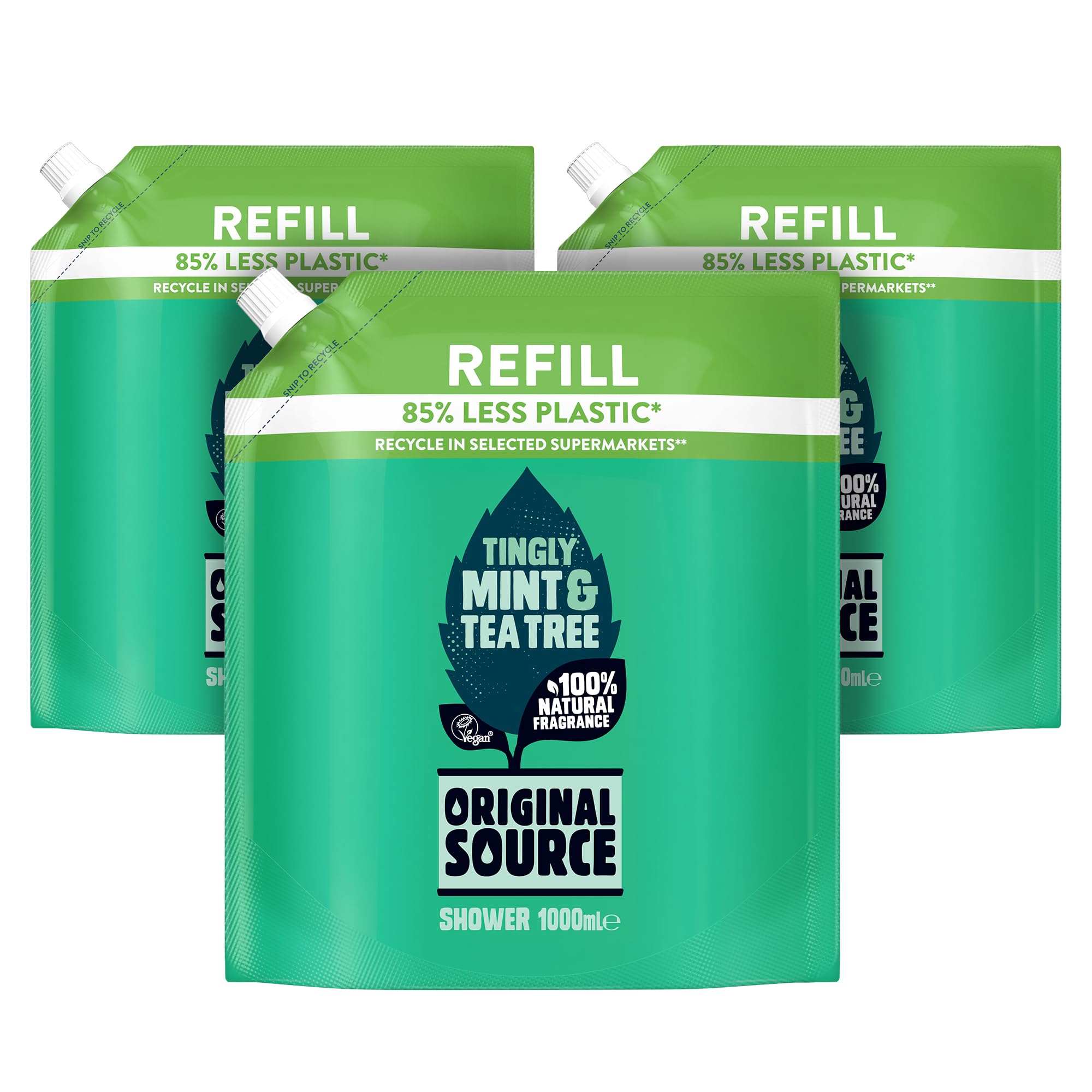 Original Source Mint & Tea Tree Shower Gel Multipack of 3 x 1000ml (Max S&S £5.80)