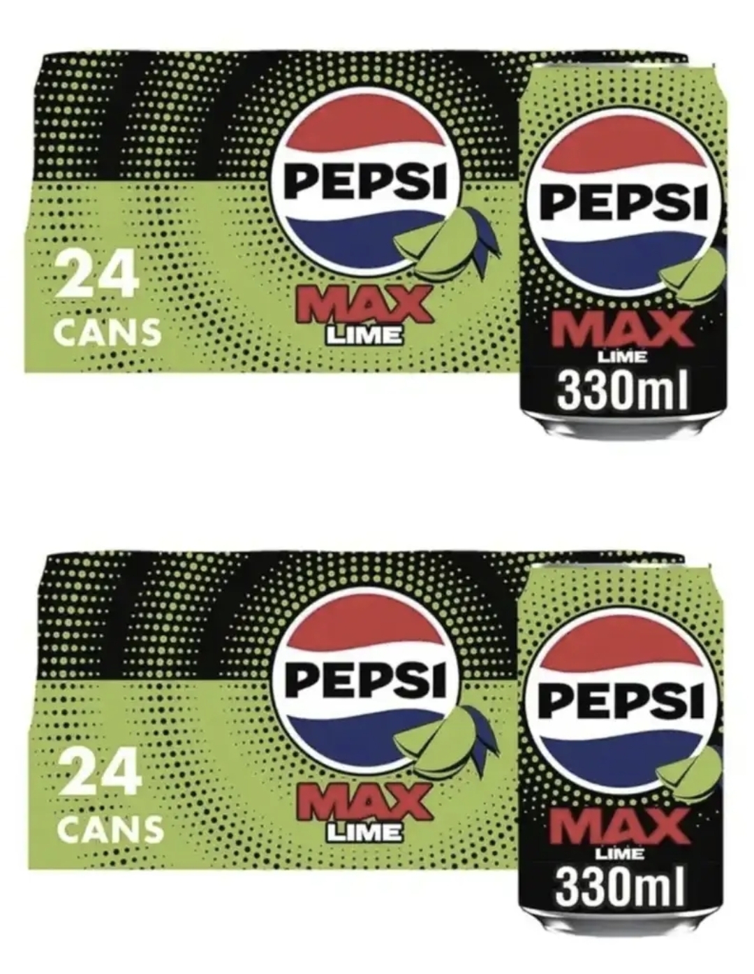 2 x Pepsi Max Lime No Sugar Cola Cans 24 x 330ml - price at checkout (£12.63 - £14.23 with s&s)
