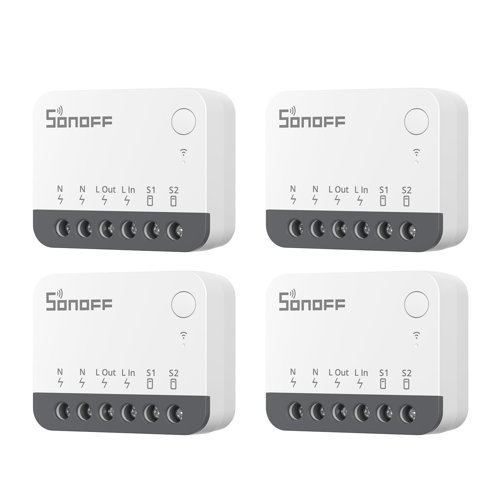 4 ZigBee Mini Smart Switch, Compatible with Alexa, SmartThings Hub, Google Home and SONOFF ZBBridge, ZigBee 3.0 Gateway Hub Required