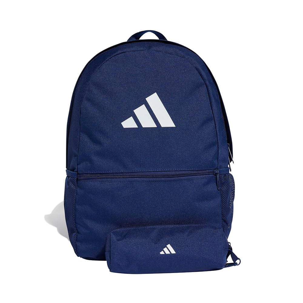 adidas Unisex Pencil Case Backpack, Dark Blue/White or Pink/White, One Size