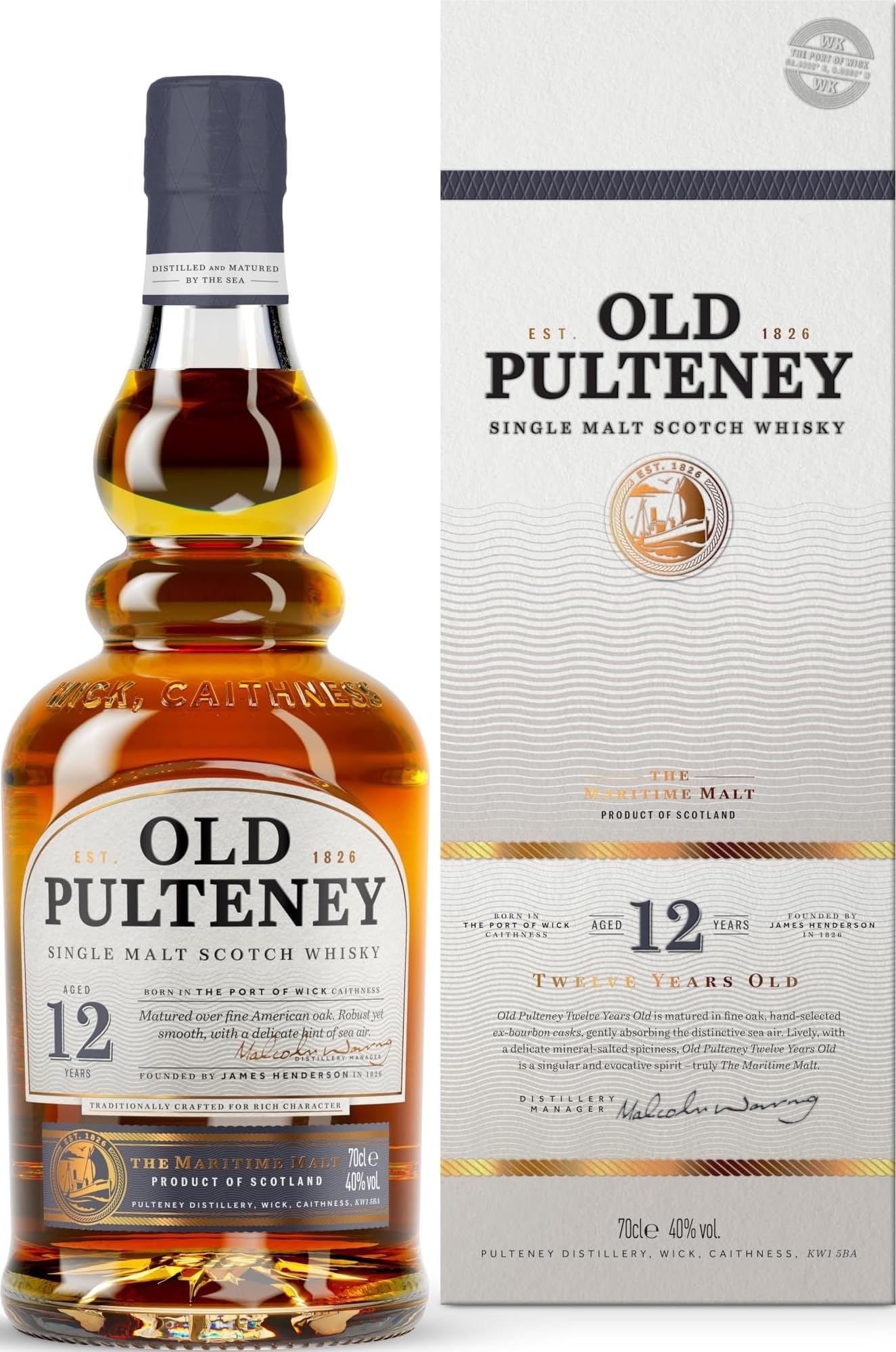 Old Pulteney 12 Year Old Single Malt Scotch Whisky, 40% - 70cl (£19.85 S&S)