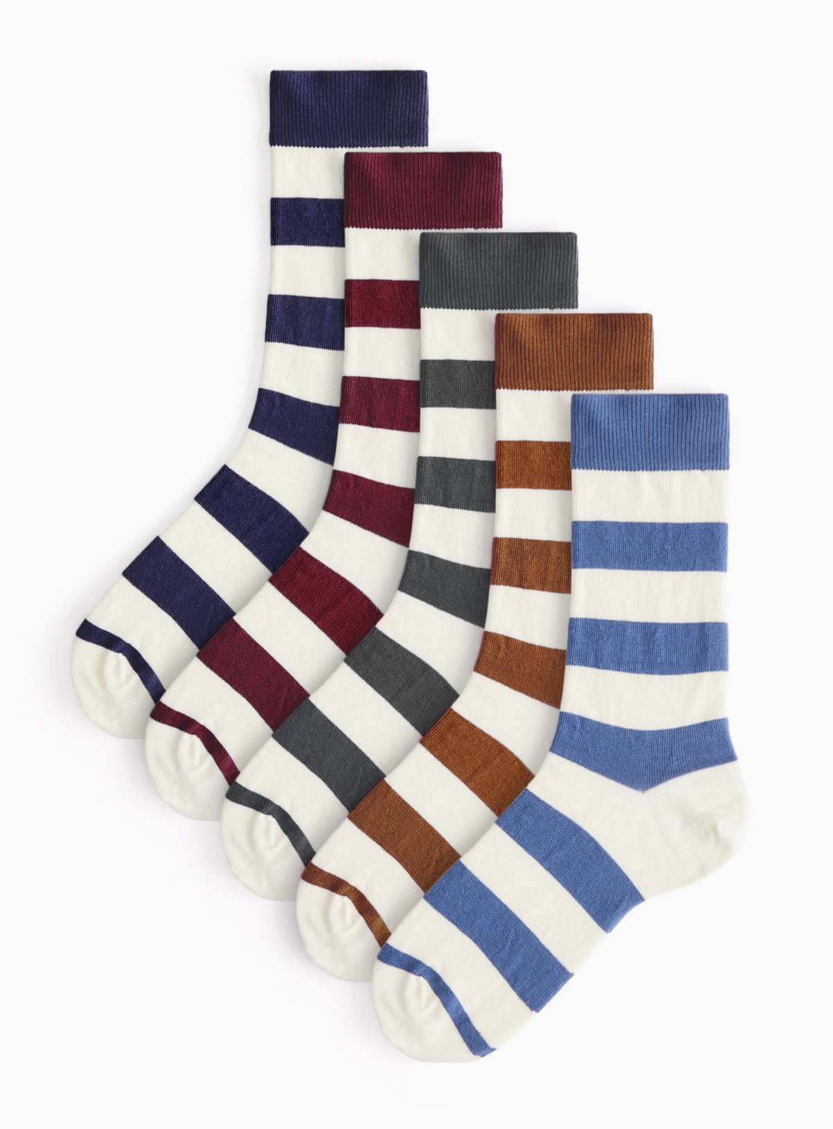 Striped Men's Ankle Socks, Pack of 5, size 6 - 8.5, free C&C