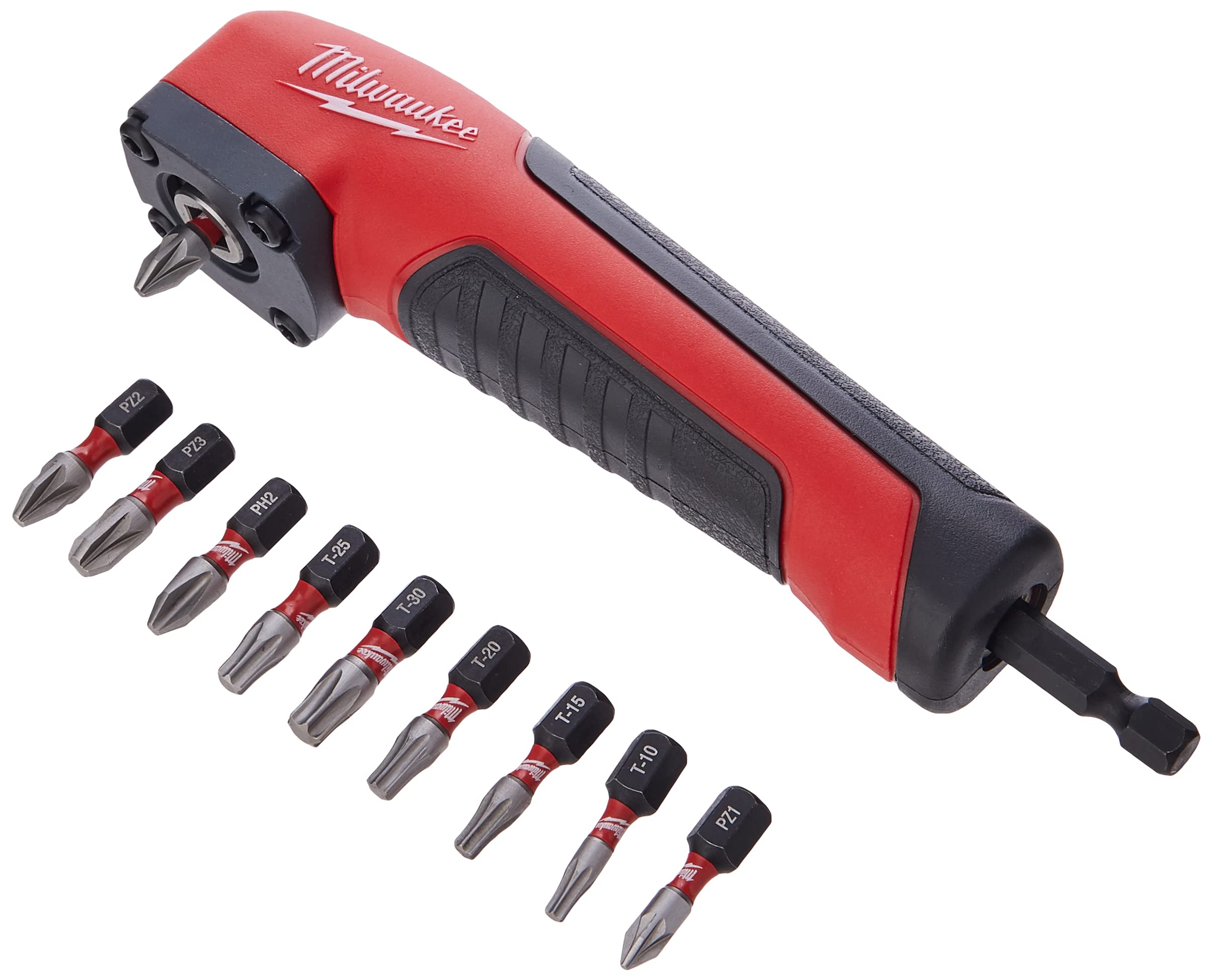 Milwaukee 4932471274 Shockwave Impact Duty Right Angle Attachment, 11 Piece