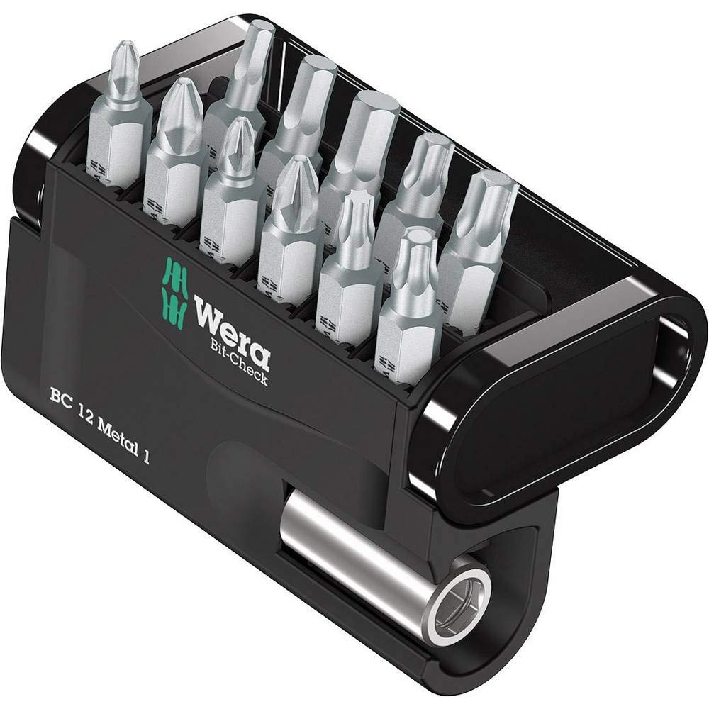 Wera 05057424001 Bit-Check 12 Metal 1 General Purpose Bit Set (12-Piece)