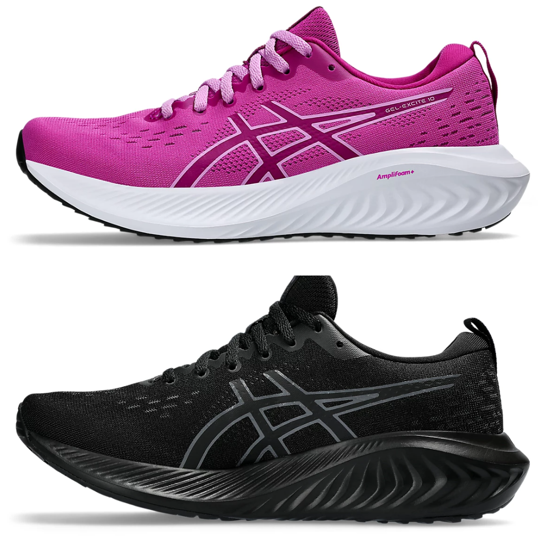 Women's Asics GEL-EXCITE 10 Trainers Black / Magenta - Extra 10% off New members
