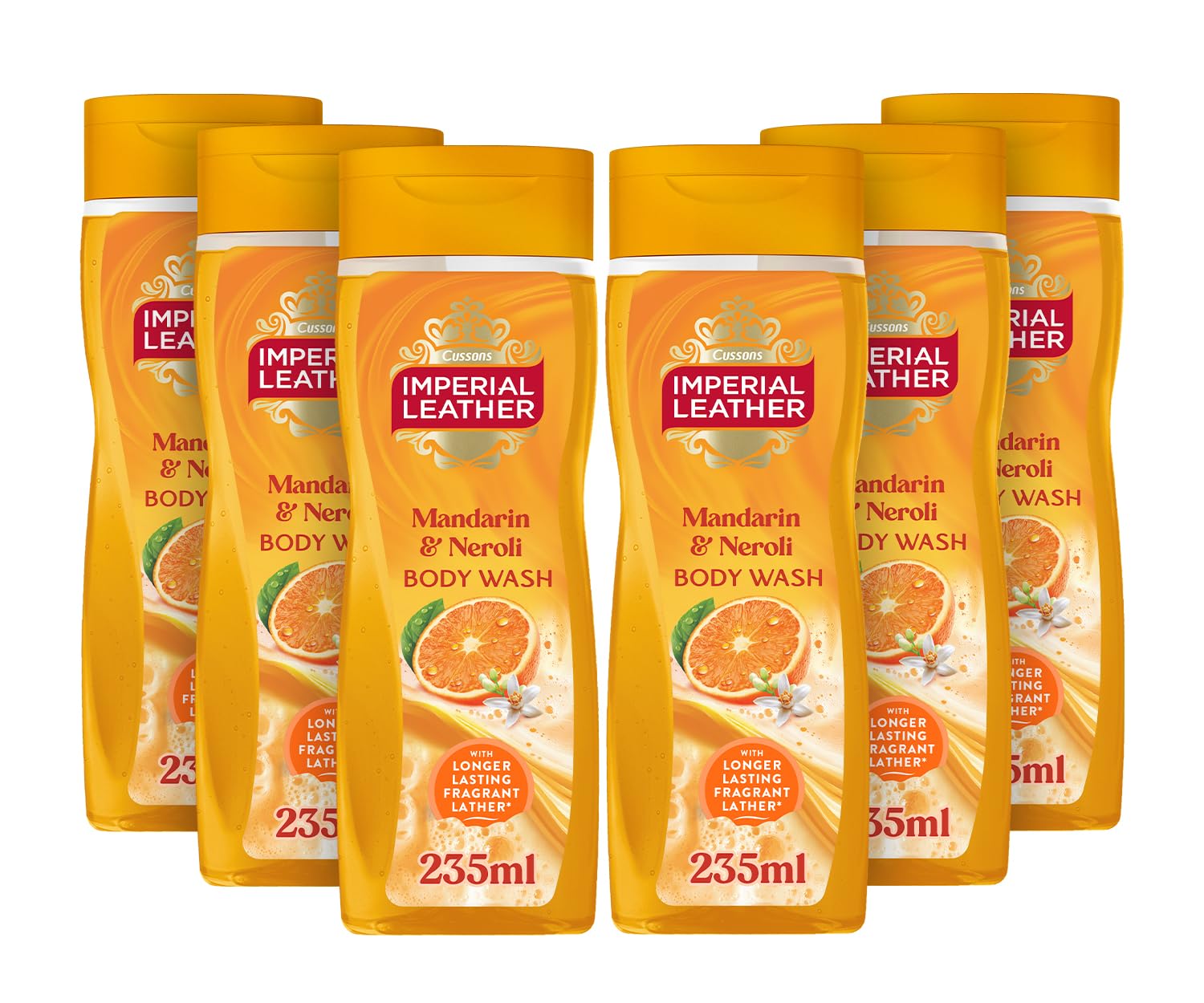 Imperial Leather Mandarin & Neroli Body Wash Shower Gel, (6 x 235ml) - various scents